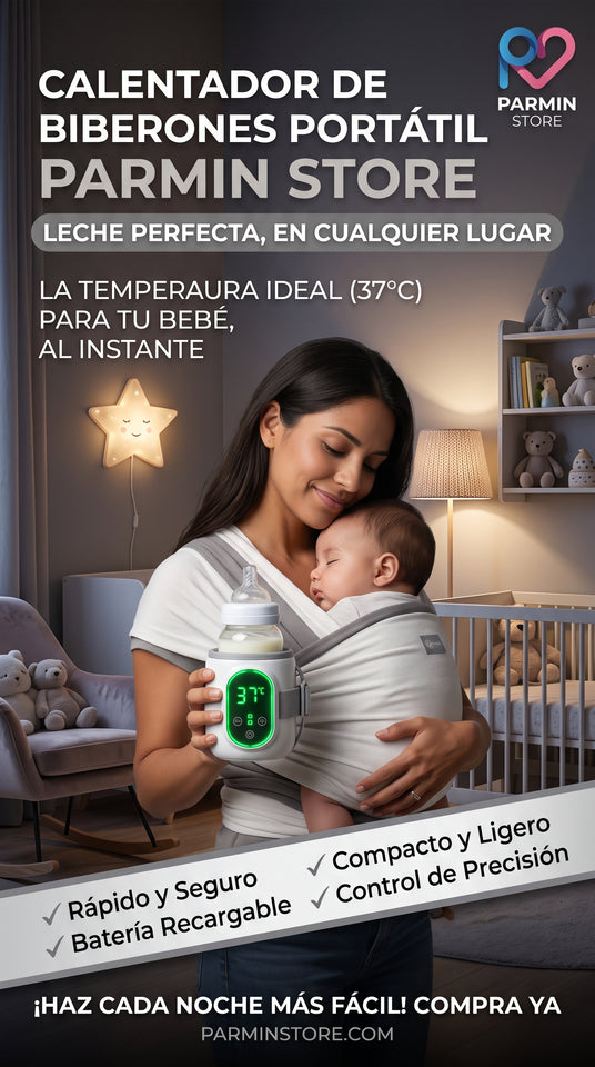 CALENTADOR DE MAMADERA PORTÁTIL Y RECARGABLE