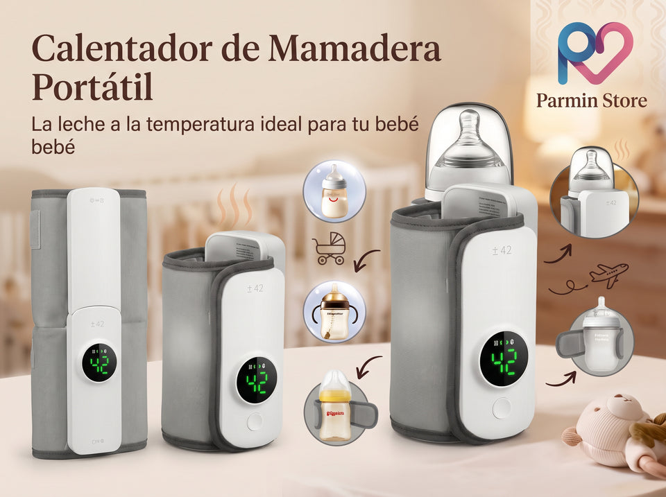CALENTADOR DE MAMADERA PORTÁTIL Y RECARGABLE